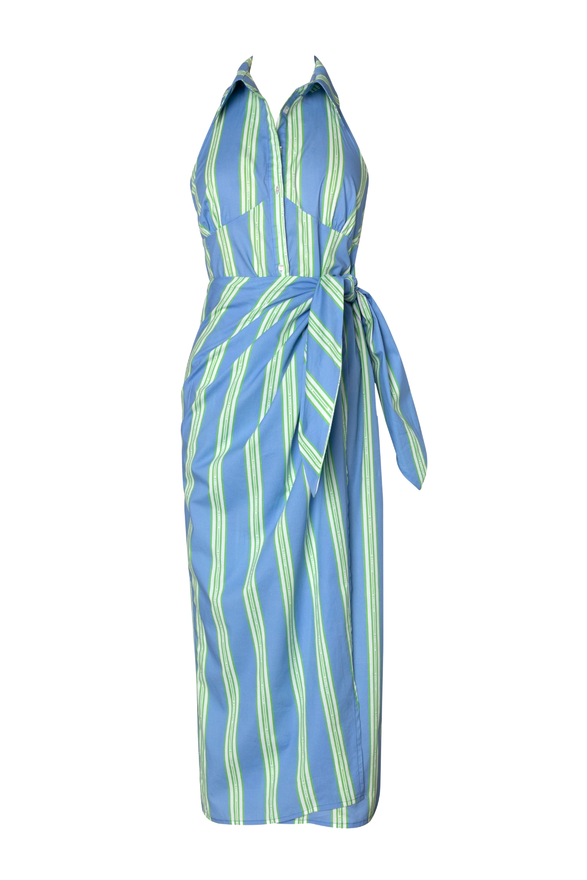 Gorgon Blue Stripes Dress - Mallory The Label