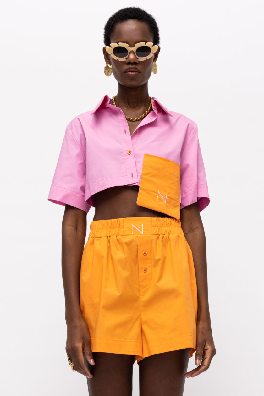 Elia Orange Shorts - Mallory The Label